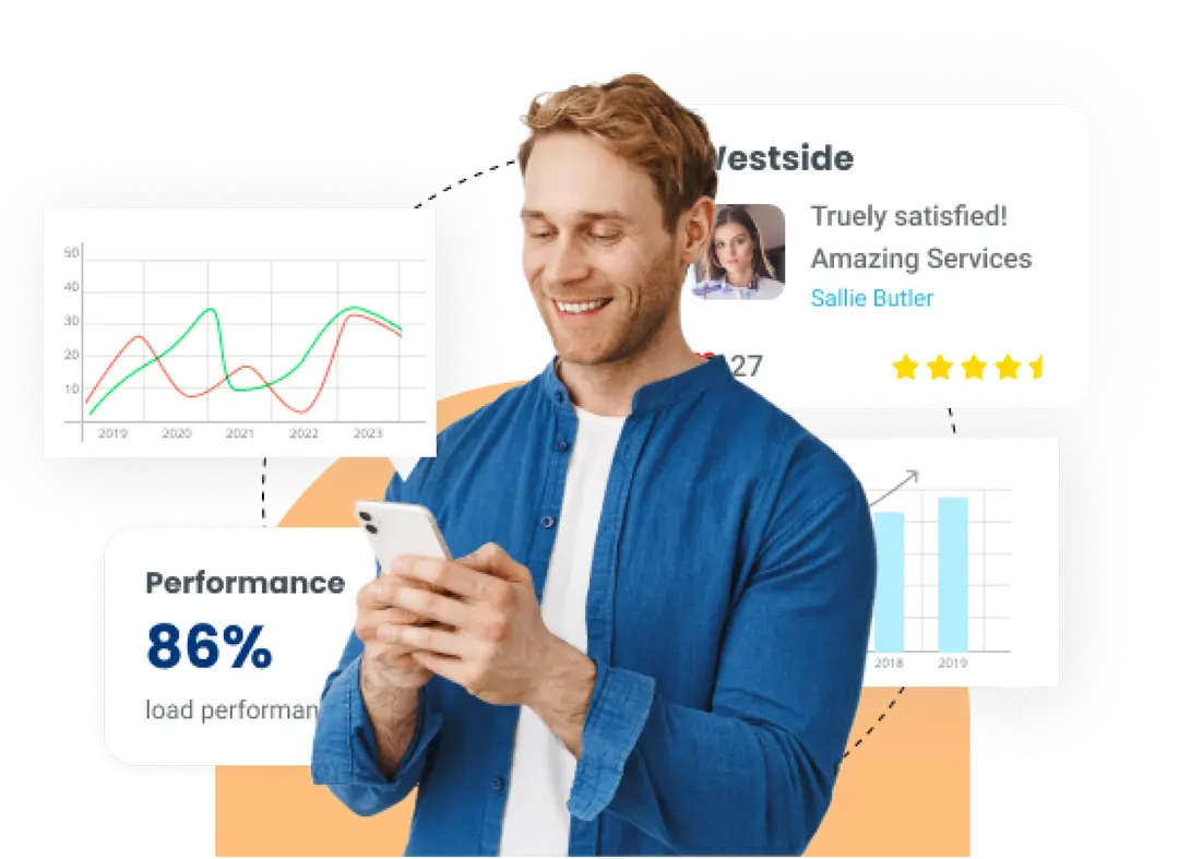 Scalable business solutions illustration.
