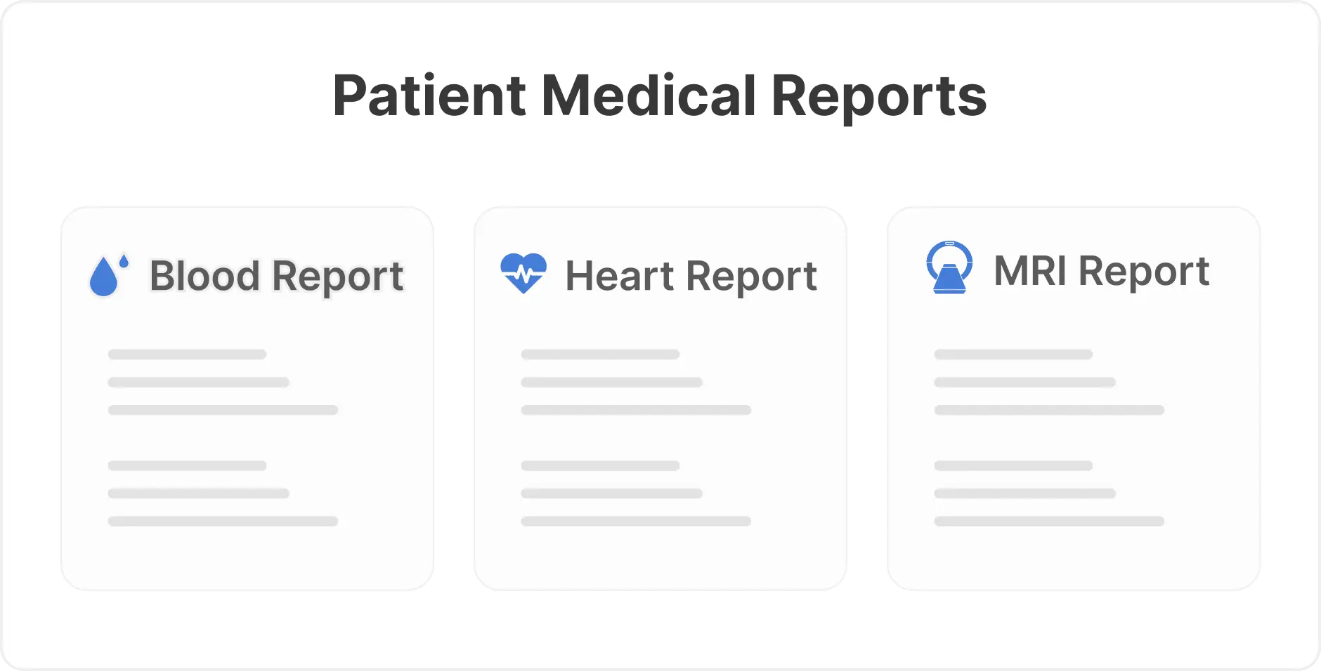 Patient medical reports