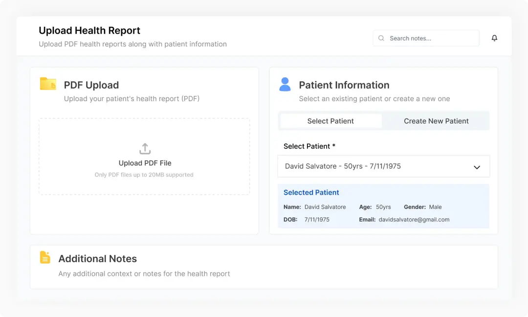 Upload Patient Records