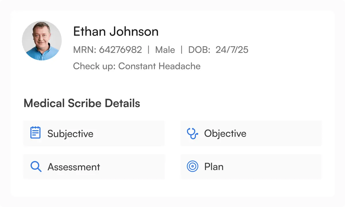 structured medical note
