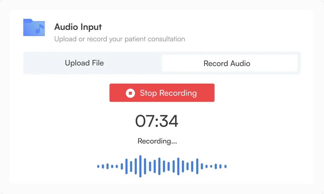 medical scribe recording