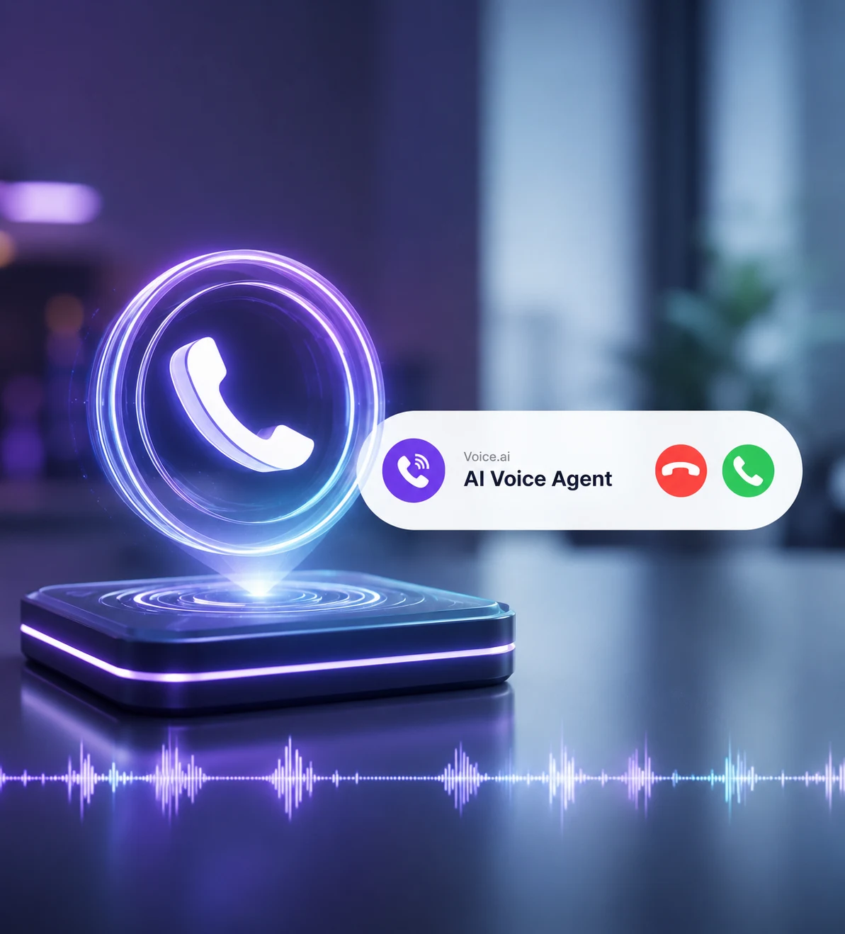 AI voice agent handling real phone-line interruptions